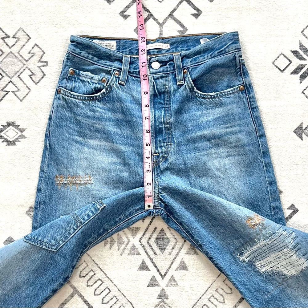 Custom Levi’s Ribcage Straight Ankle Jeans in Noe High Size 27 - Picture 6 of 15